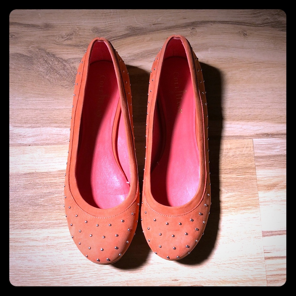 Cole Haan Peach studded flats